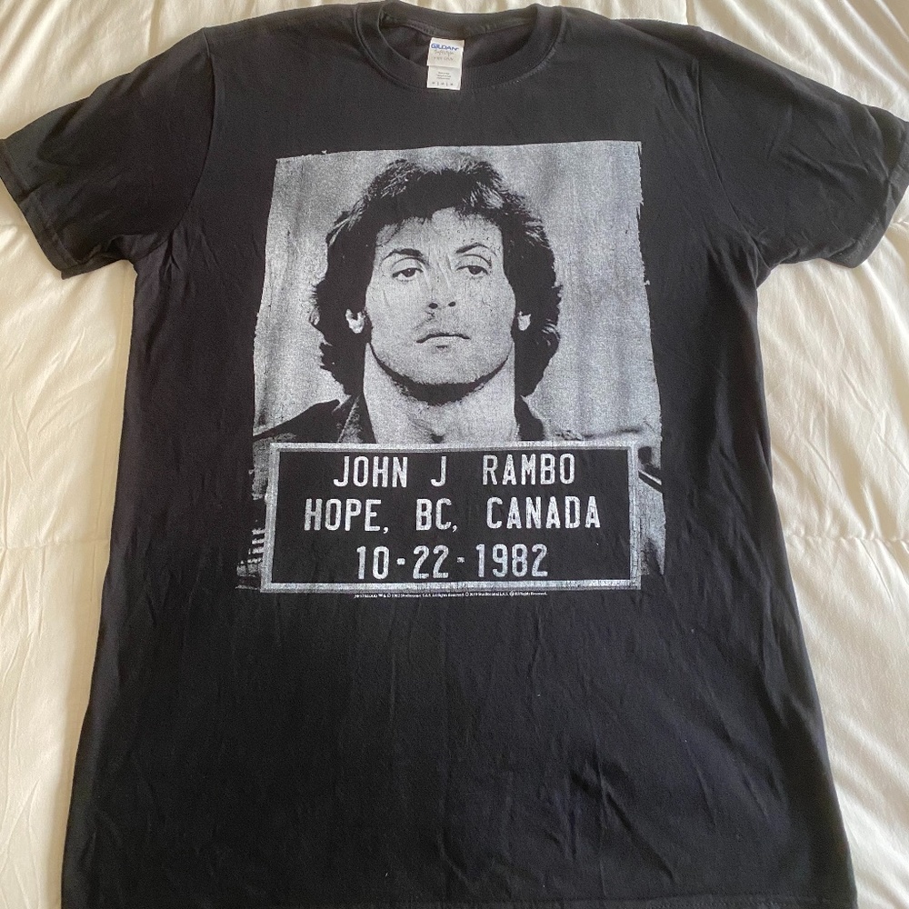 John Rambo T-shirt black medium NEW!